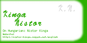 kinga nistor business card